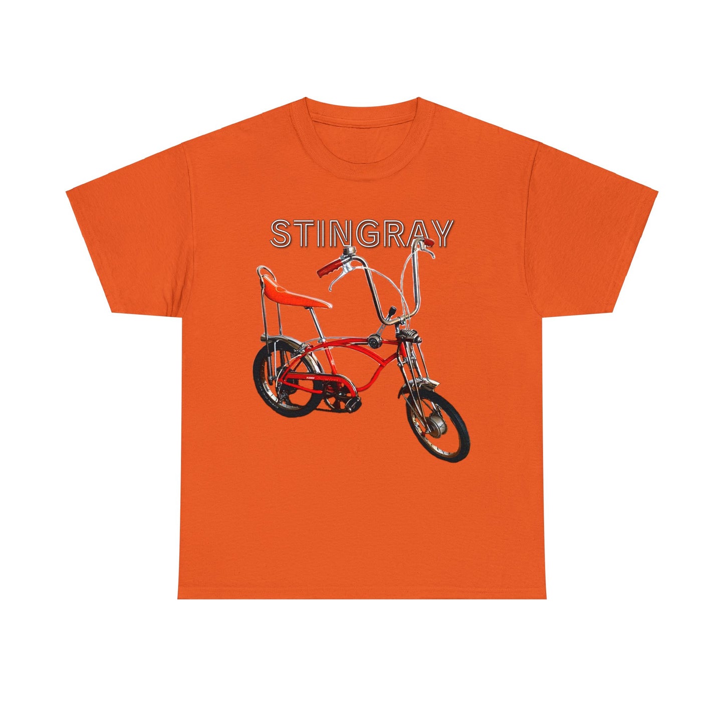Stingray Krate Bicycle, Vintage Stick Shift Bike, Banana Seat Bike Heavy Cotton Tee
