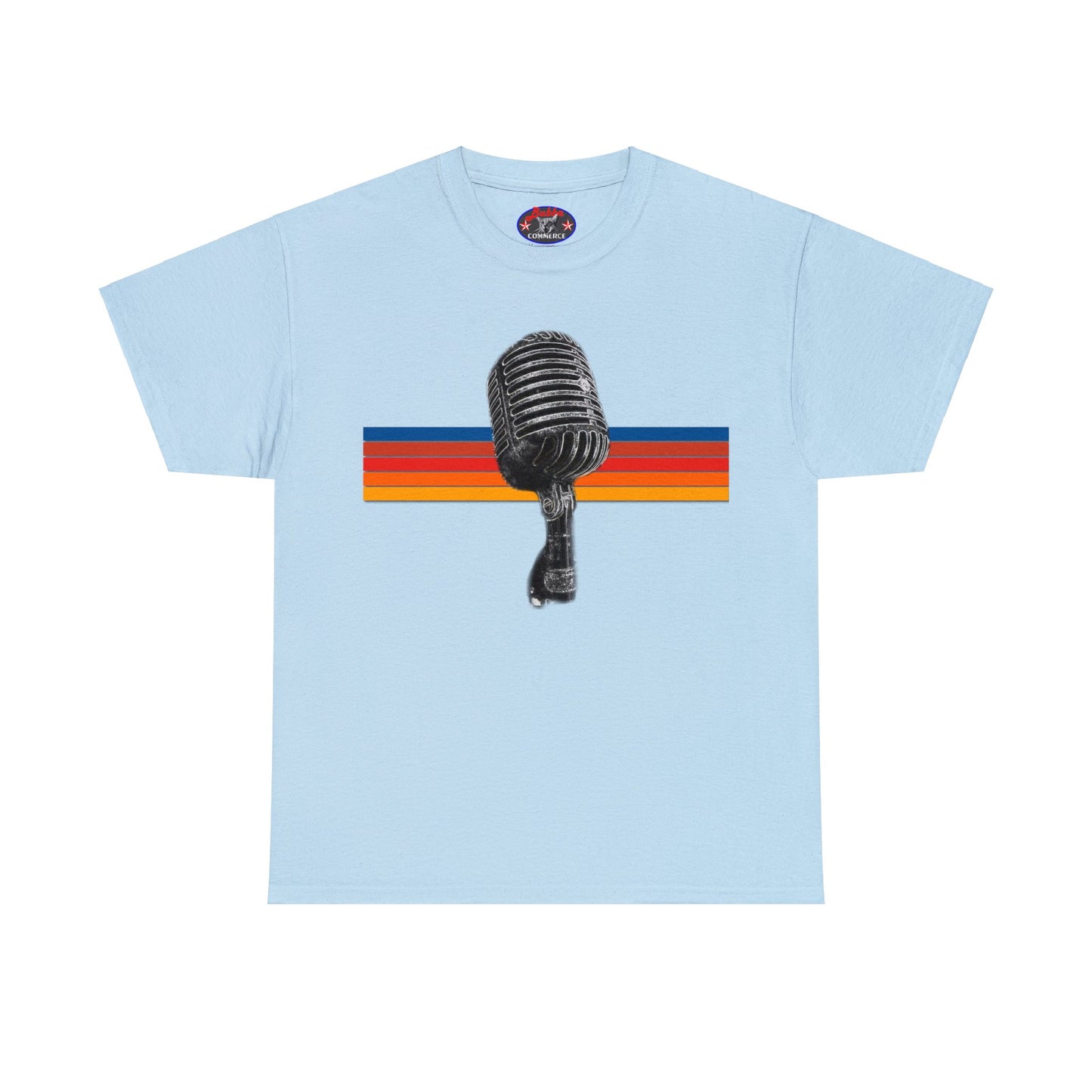 Vintage Retro Microphone, Shure 55s, Rock and Roll Microphone, Live Streamer Heavy Cotton Tee