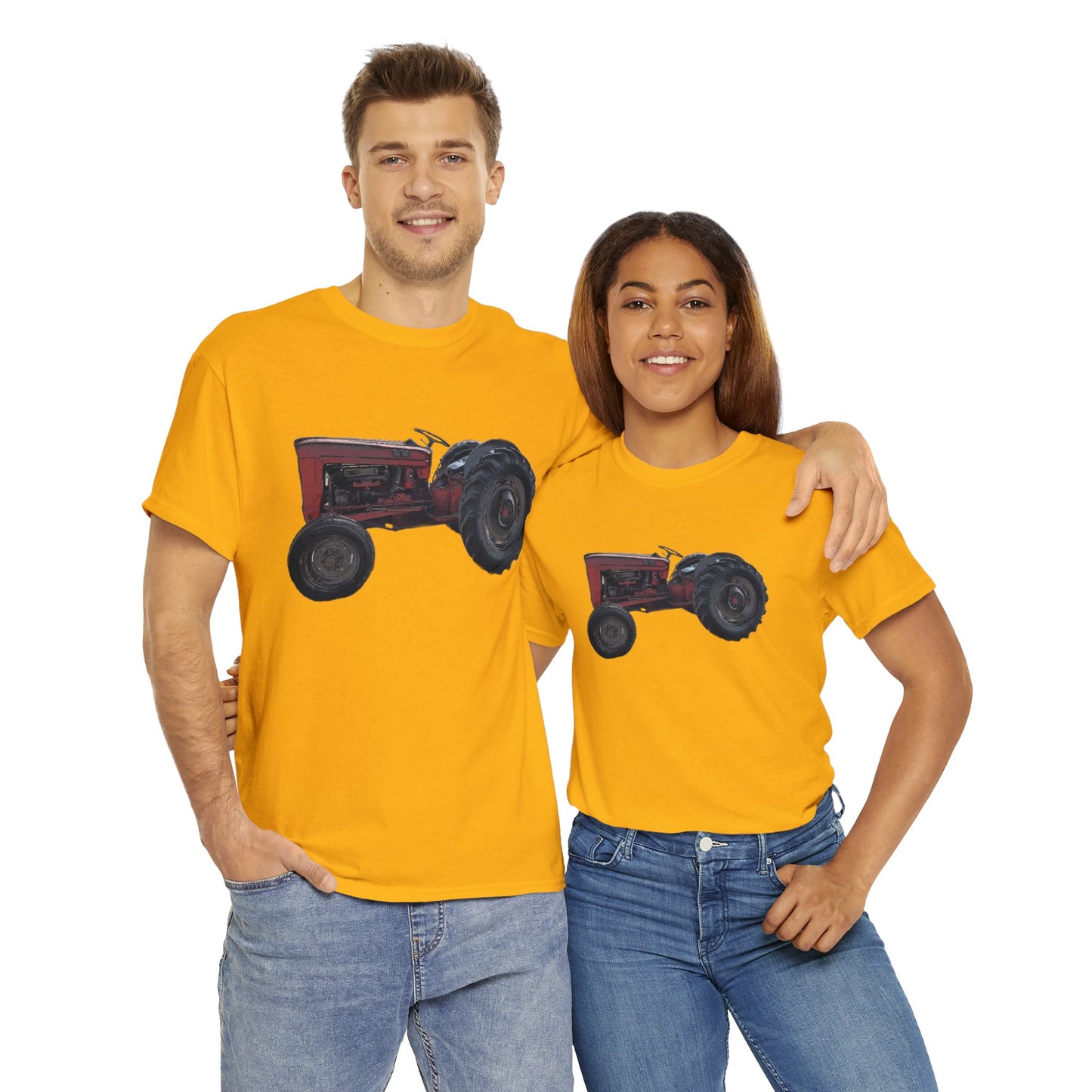 Vintage Retro Farm Tractor Heavy Cotton Tee