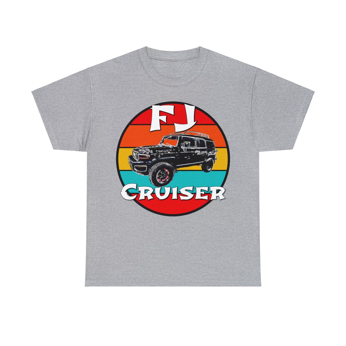 FJ Cruiser 4x4 Off Road Truck Vintage Retro Heavy Cotton Tee