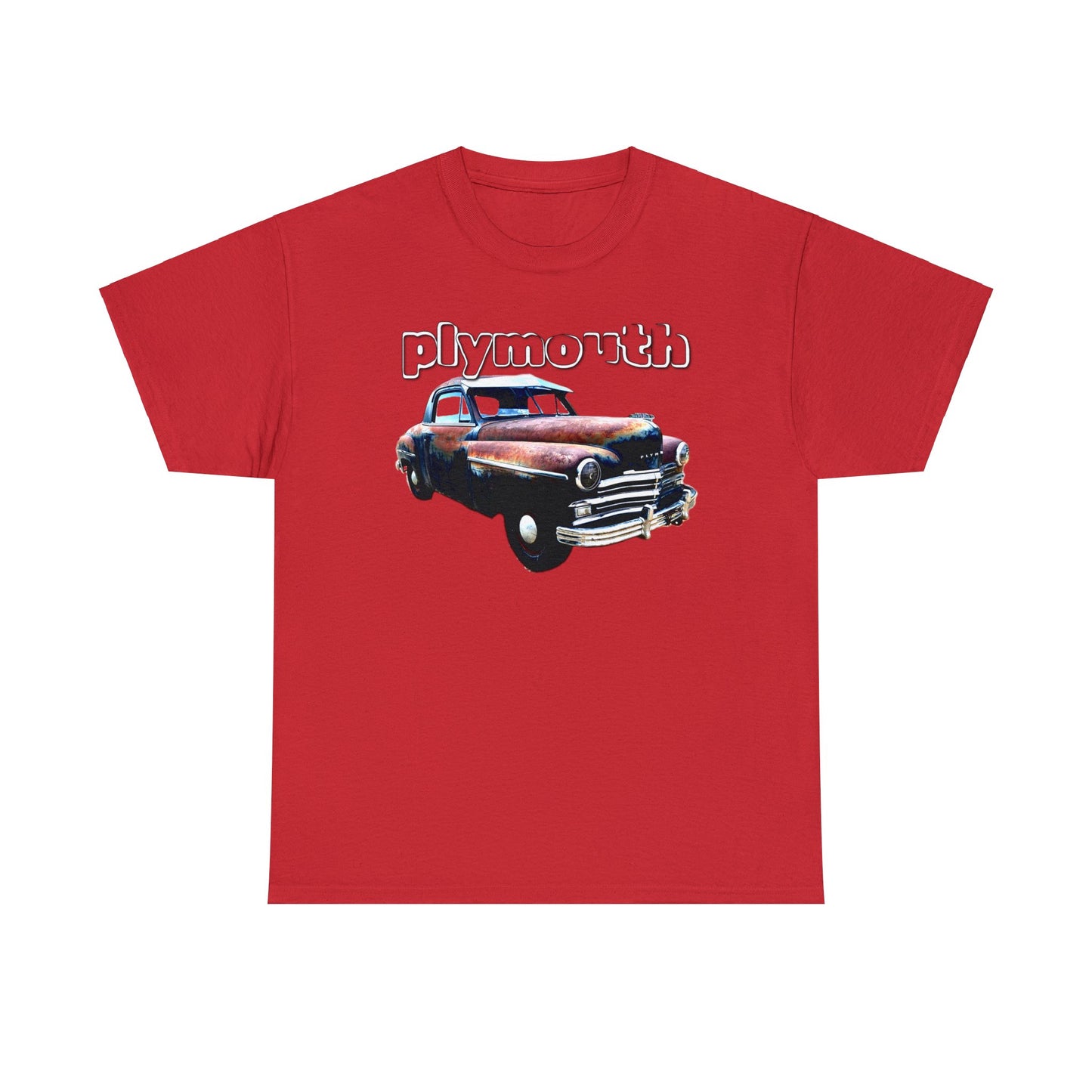 Plymouth Deluxe Business Coupe, Vintage Car, Retro American Automobile Heavy Cotton Tee