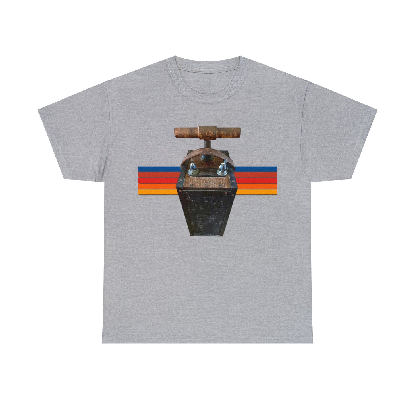 Vintage Mining Plunger Dynamite Detonator, Retro Miners Explosive Device Heavy Cotton Tee