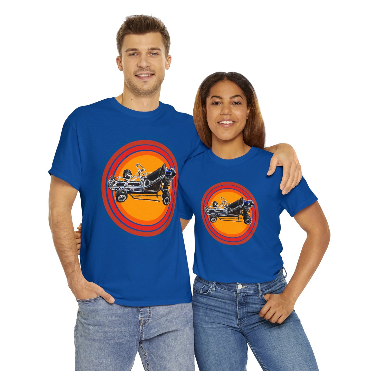 Go Cart. Vintage Go Kart, Retro Go Cart, Fast Go Cart Heavy Cotton Tee