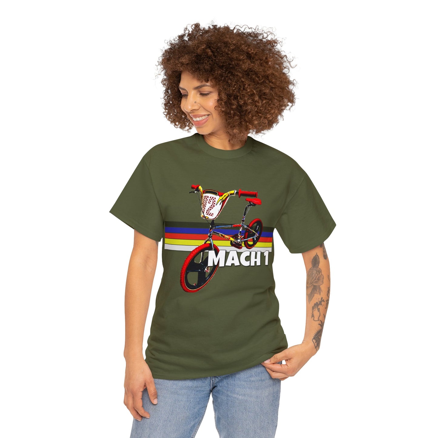 Mach 1 BMX Bike, GT, Old School BMX bicycle, vintage BMX Heavy Cotton Tee