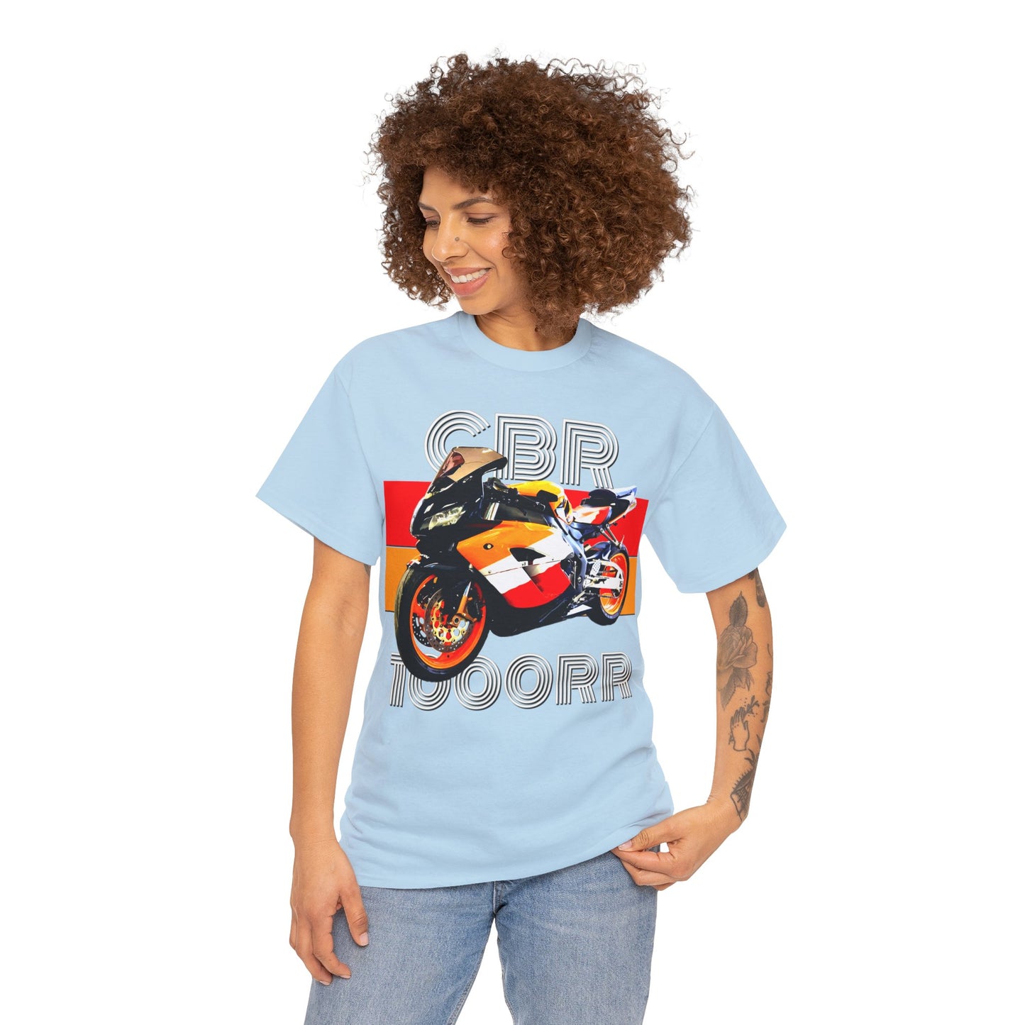 CBR 1000RR Motorcycle, Vintage Street Bike, Street Motorcycle, Sport Bike Heavy Cotton Tee