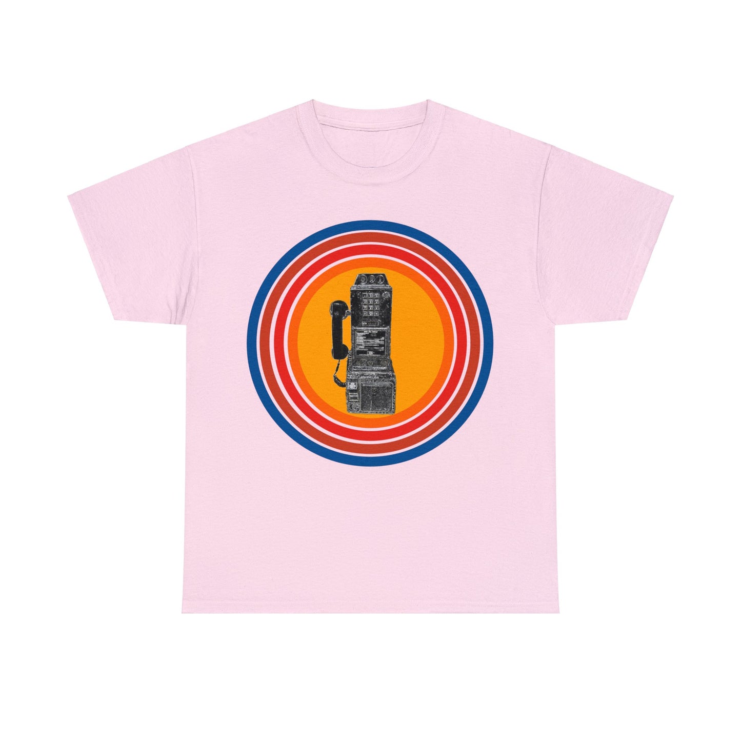 Vintage Retro Pay Phone Antique Telephone Phone Heavy Cotton Tee