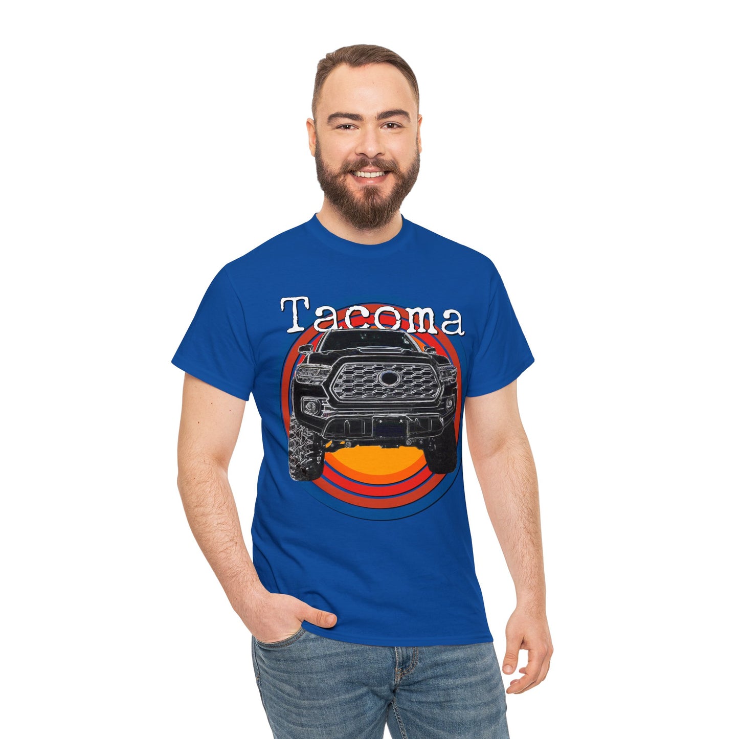 Tacoma 4x4 Pick Up Truck, Off Road Pickup Truck Heavy Cotton Tee