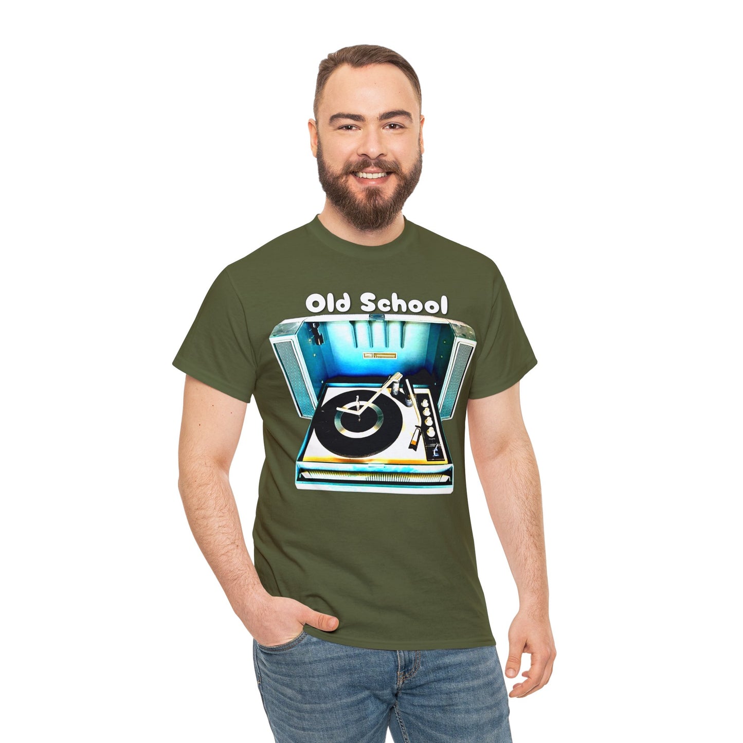 Vintage Record Player, Old School Stereo, Wildcat Portable Record Player Heavy Cotton Tee