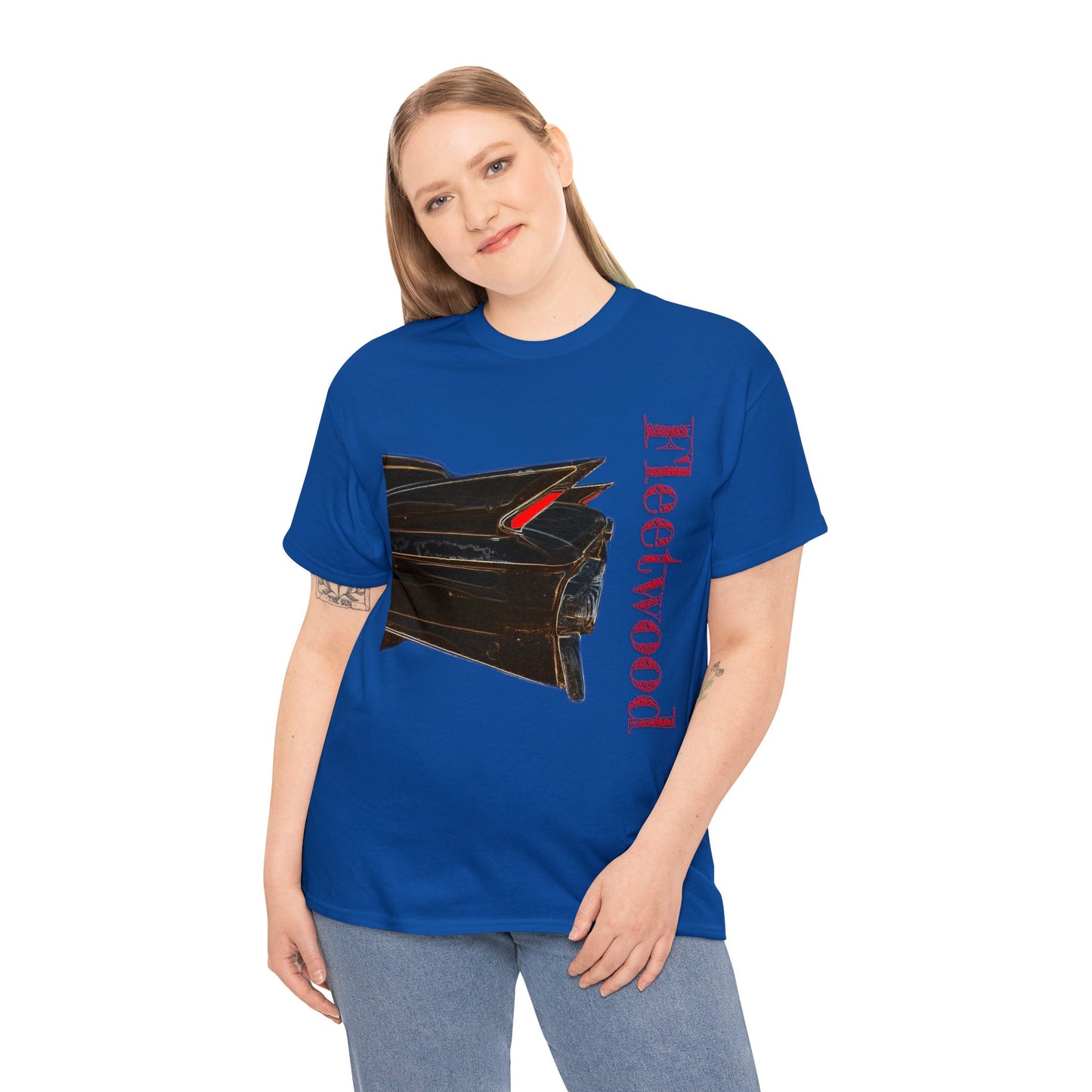 Caddy Fleetwood 1961 Vintage Tail Fins, Vintage American Car Heavy Cotton Tee