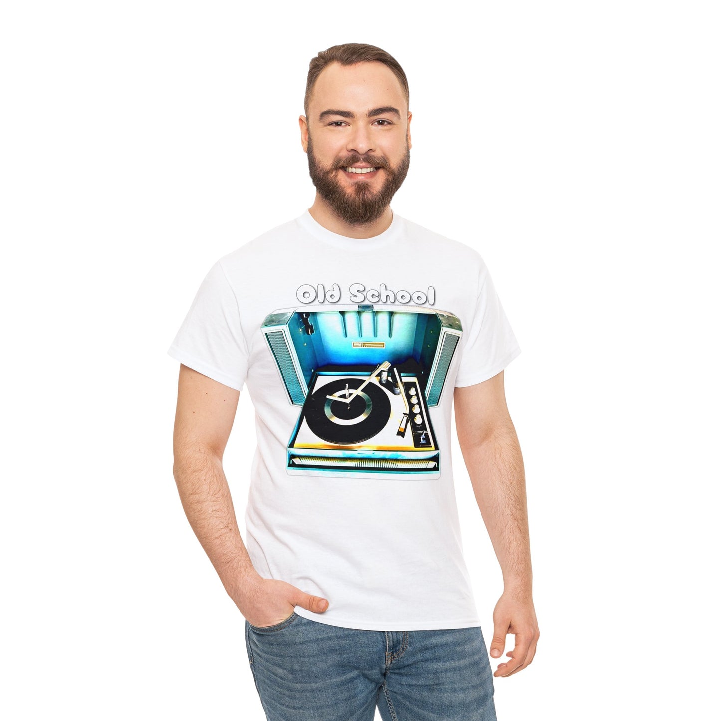 Vintage Record Player, Old School Stereo, Wildcat Portable Record Player Heavy Cotton Tee