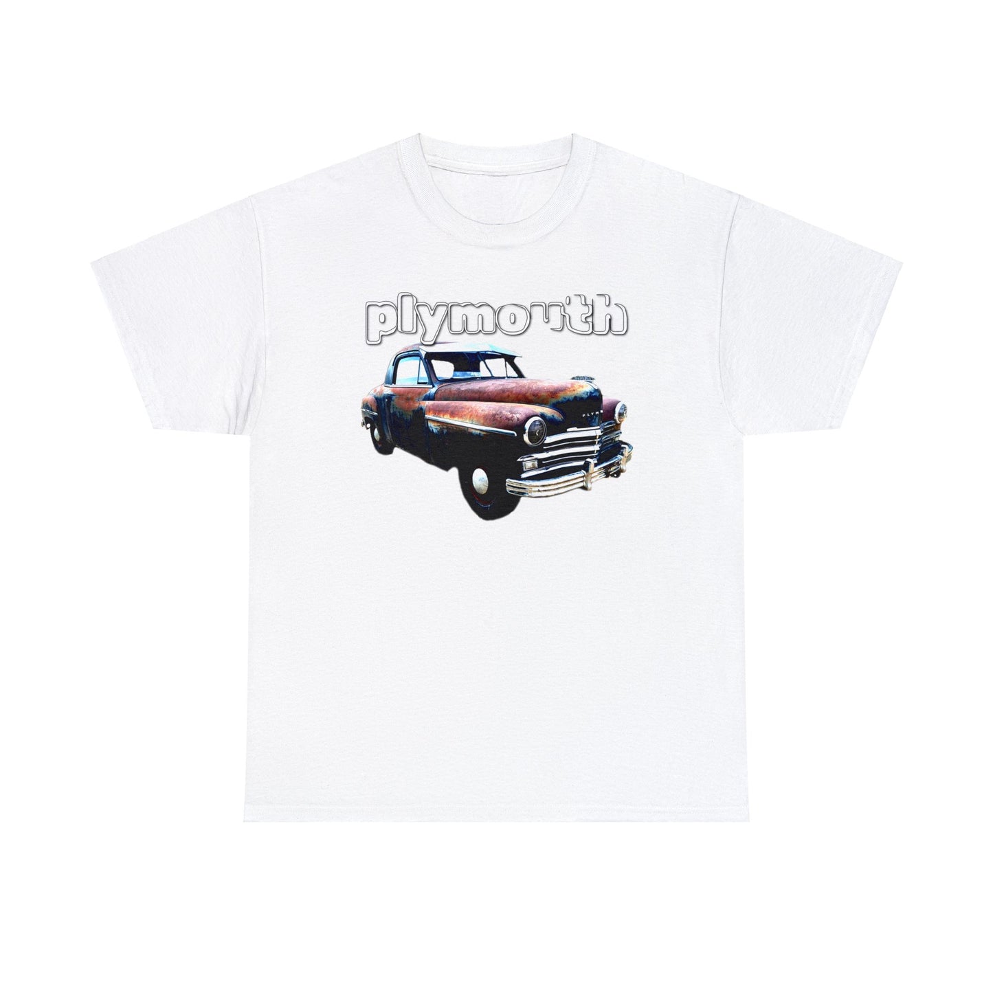 Plymouth Deluxe Business Coupe, Vintage Car, Retro American Automobile Heavy Cotton Tee