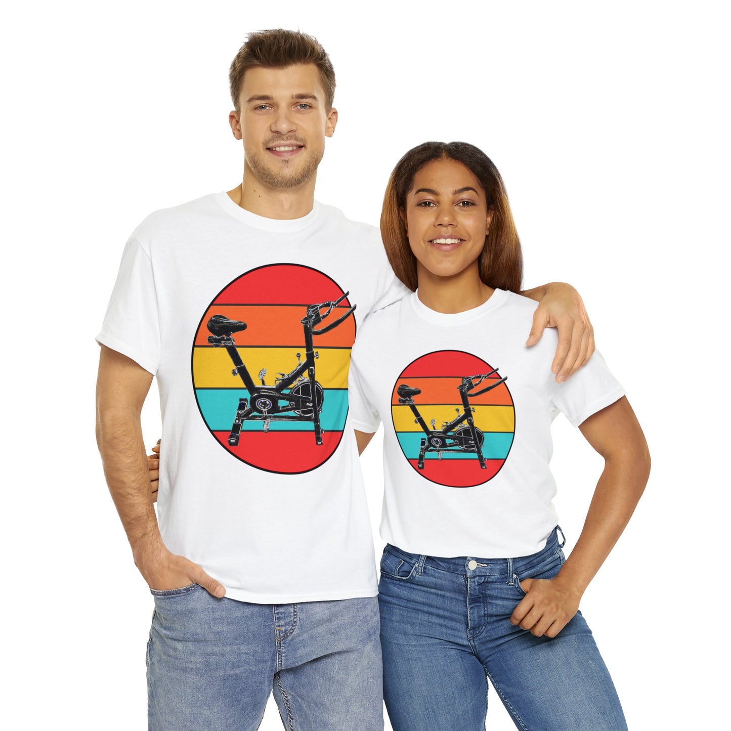 Spin Bike, Spin Class, Spinning, Stationary Bike, Indoor Cycling Heavy Cotton Tee