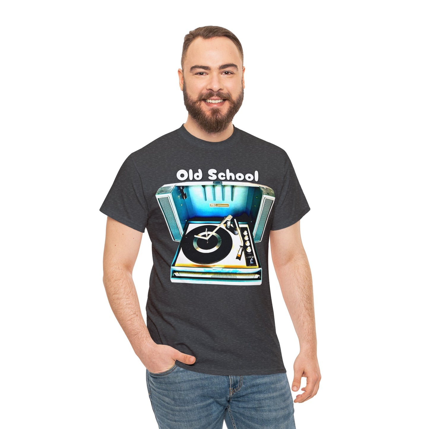 Vintage Record Player, Old School Stereo, Wildcat Portable Record Player Heavy Cotton Tee