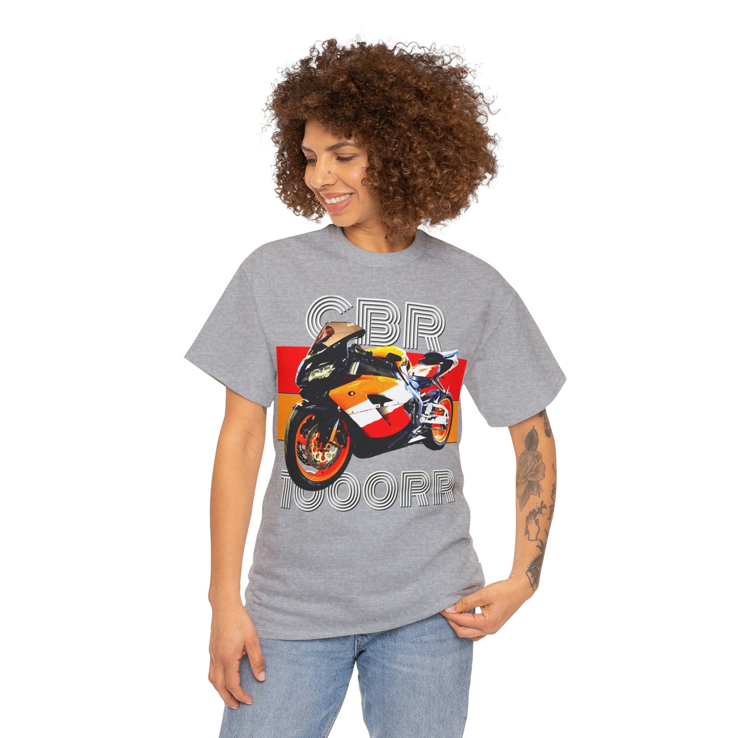 CBR 1000RR Motorcycle, Vintage Street Bike, Street Motorcycle, Sport Bike Heavy Cotton Tee