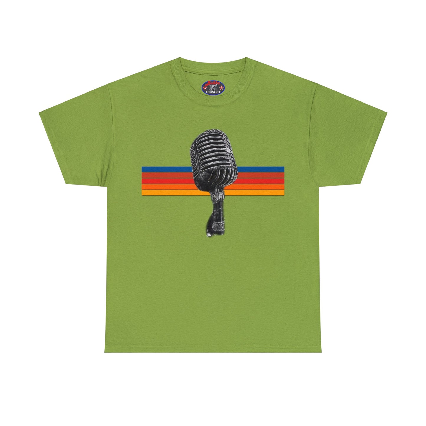 Vintage Retro Microphone, Shure 55s, Rock and Roll Microphone, Live Streamer Heavy Cotton Tee