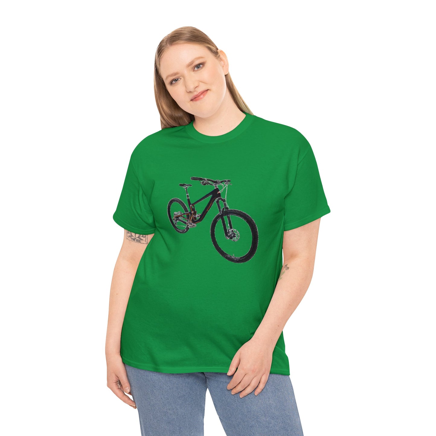 Mountain Bike, Mountain Biker, Full Suspension Mountain Bike, MTB Heavy Cotton Tee