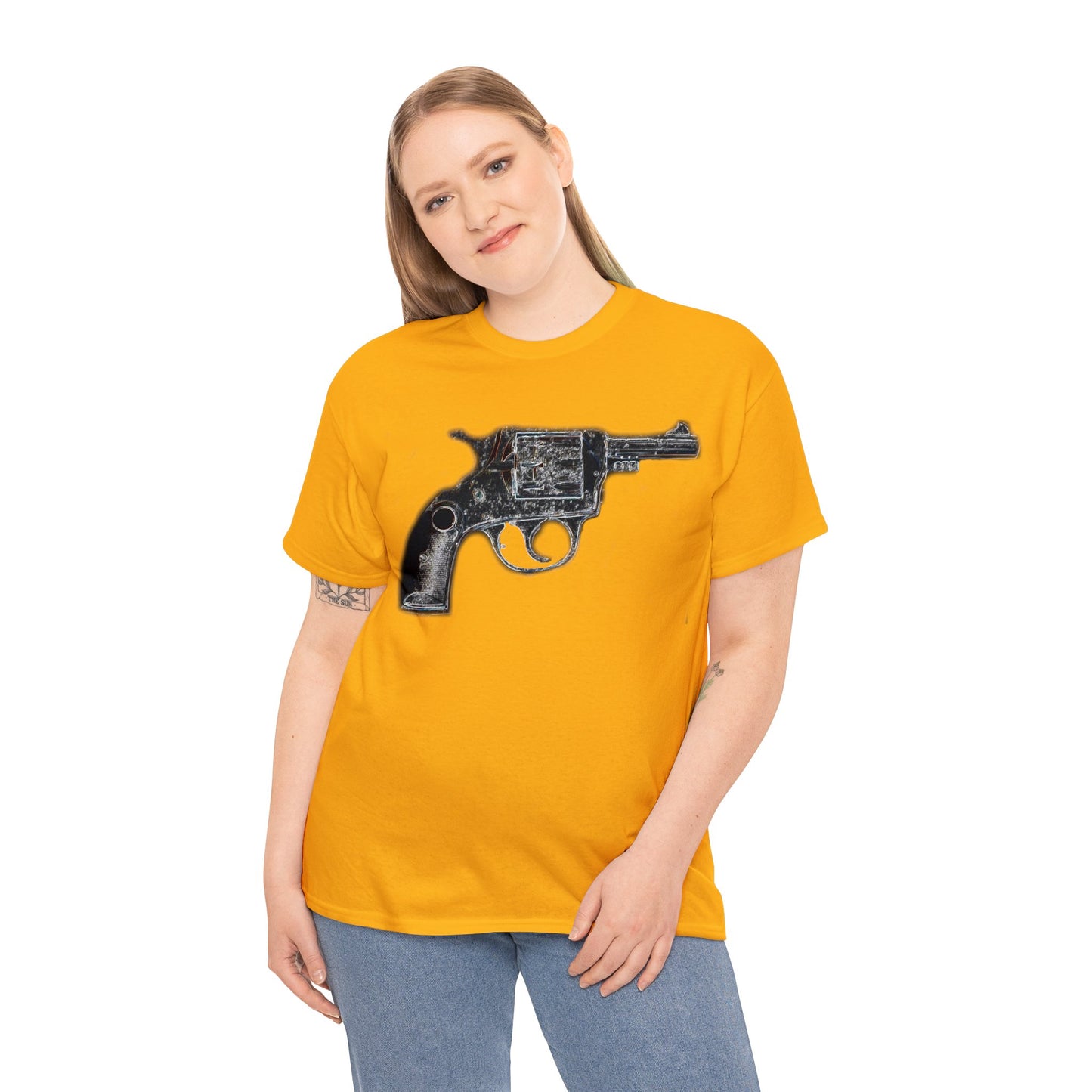 Vintage Pistol Revolver 22 Caliber Heavy Cotton Tee