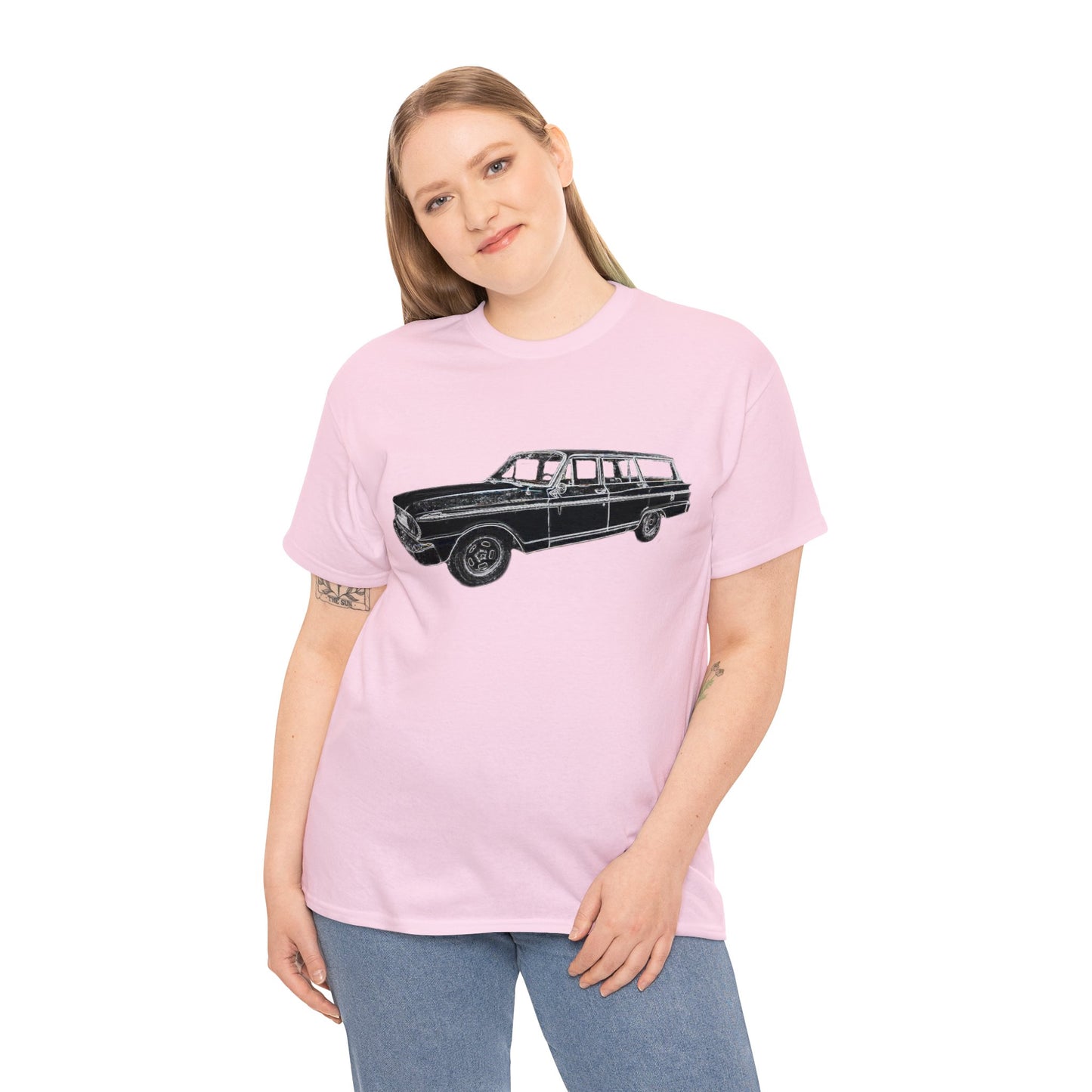 Vintage 1960s Station Wagon, Station Wagon, Family Car Heavy Cotton Tee