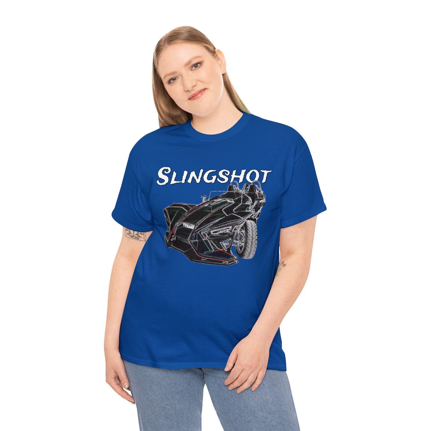 Sling Shot Three Wheel Car, Slingshot Convertible Heavy Cotton Tee