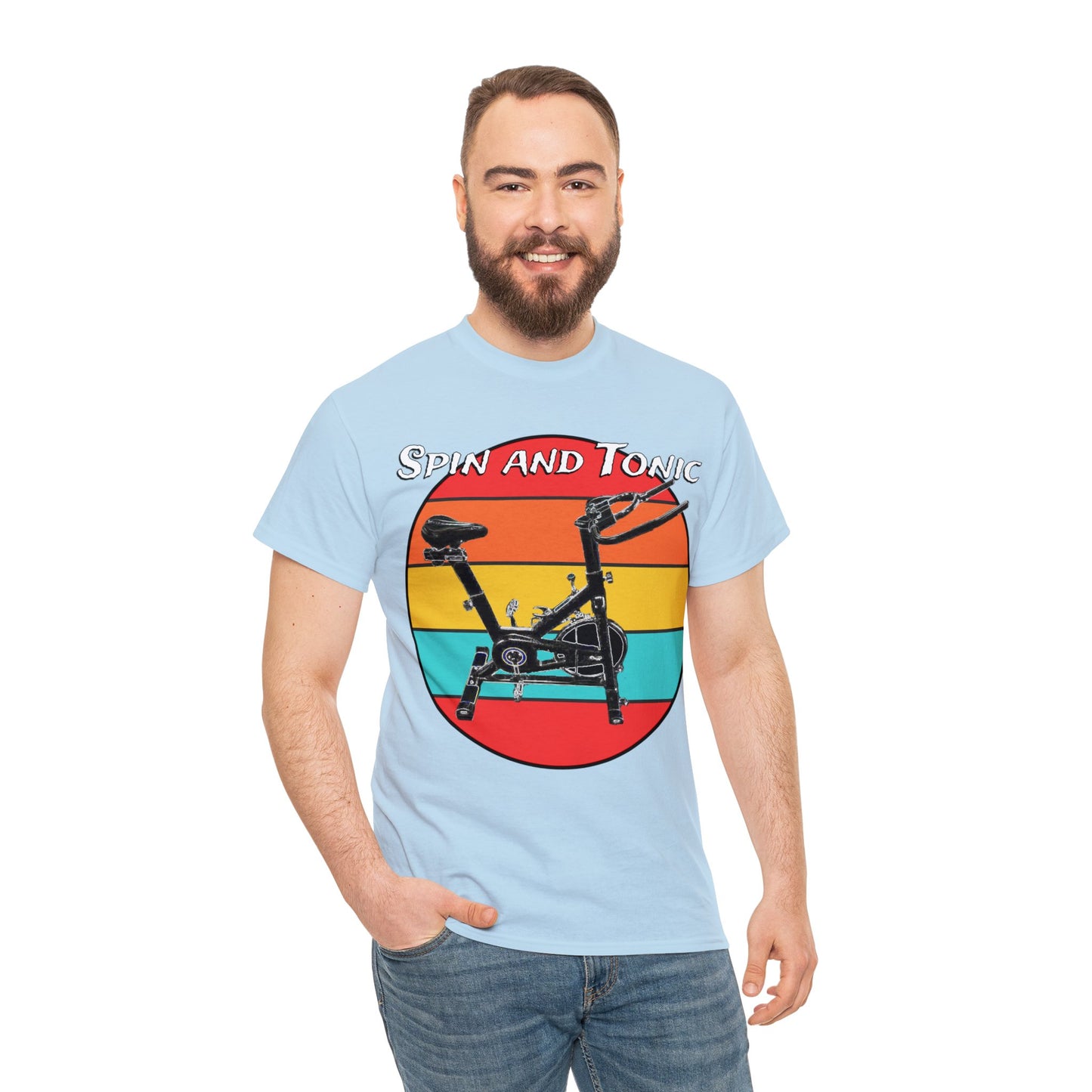 Spin Bike, Spin Class, Spinning, Stationary Bike, Indoor Cycling Heavy Cotton Tee
