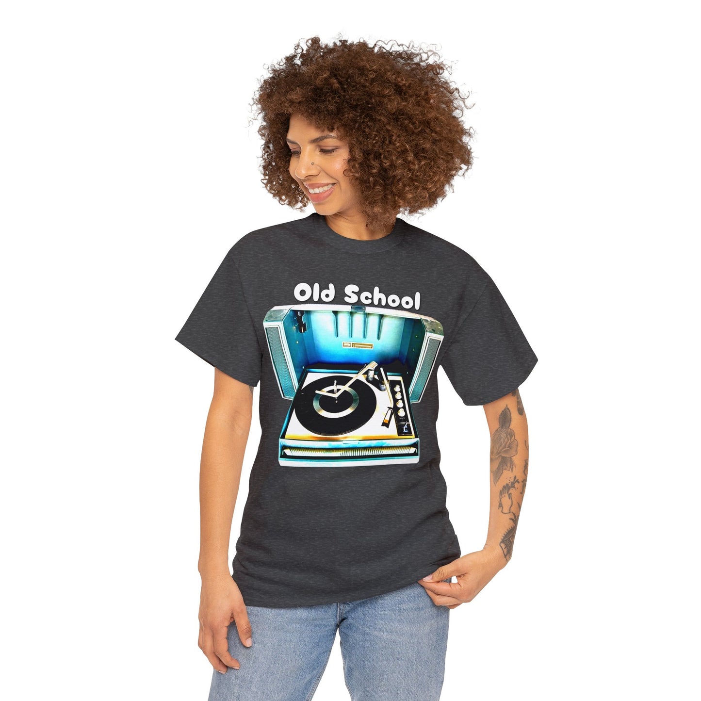 Vintage Record Player, Old School Stereo, Wildcat Portable Record Player Heavy Cotton Tee