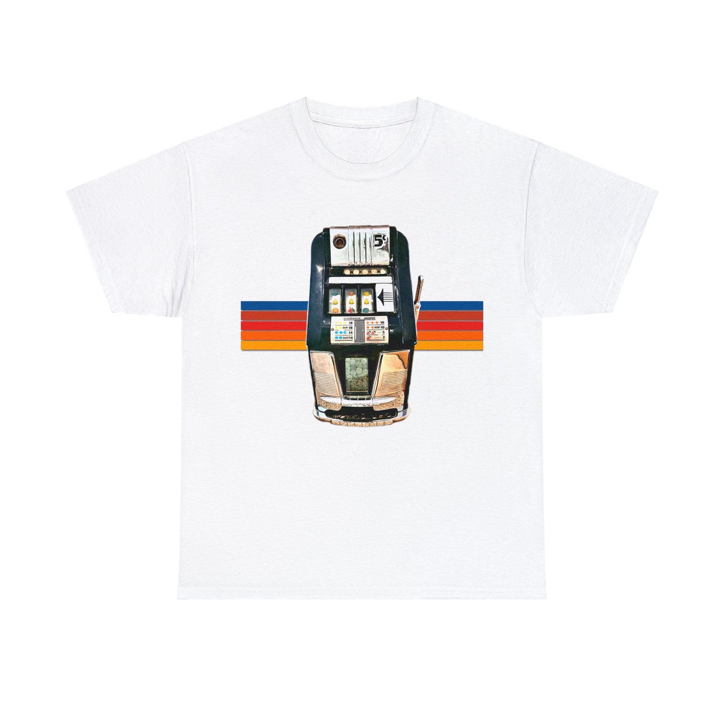 Vintage Slot Machine, Retro Slot Game Machine, Antique Casino Machine Heavy Cotton Tee