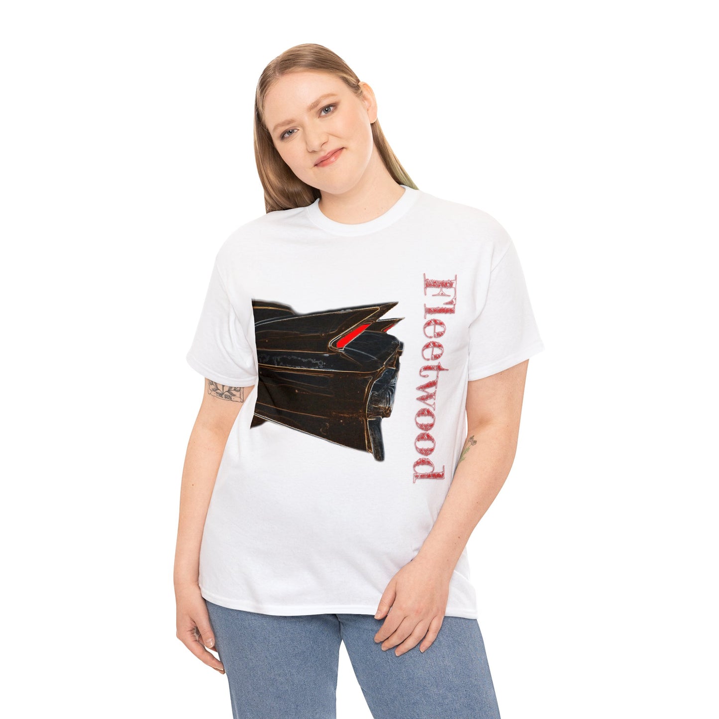 Caddy Fleetwood 1961 Vintage Tail Fins, Vintage American Car Heavy Cotton Tee