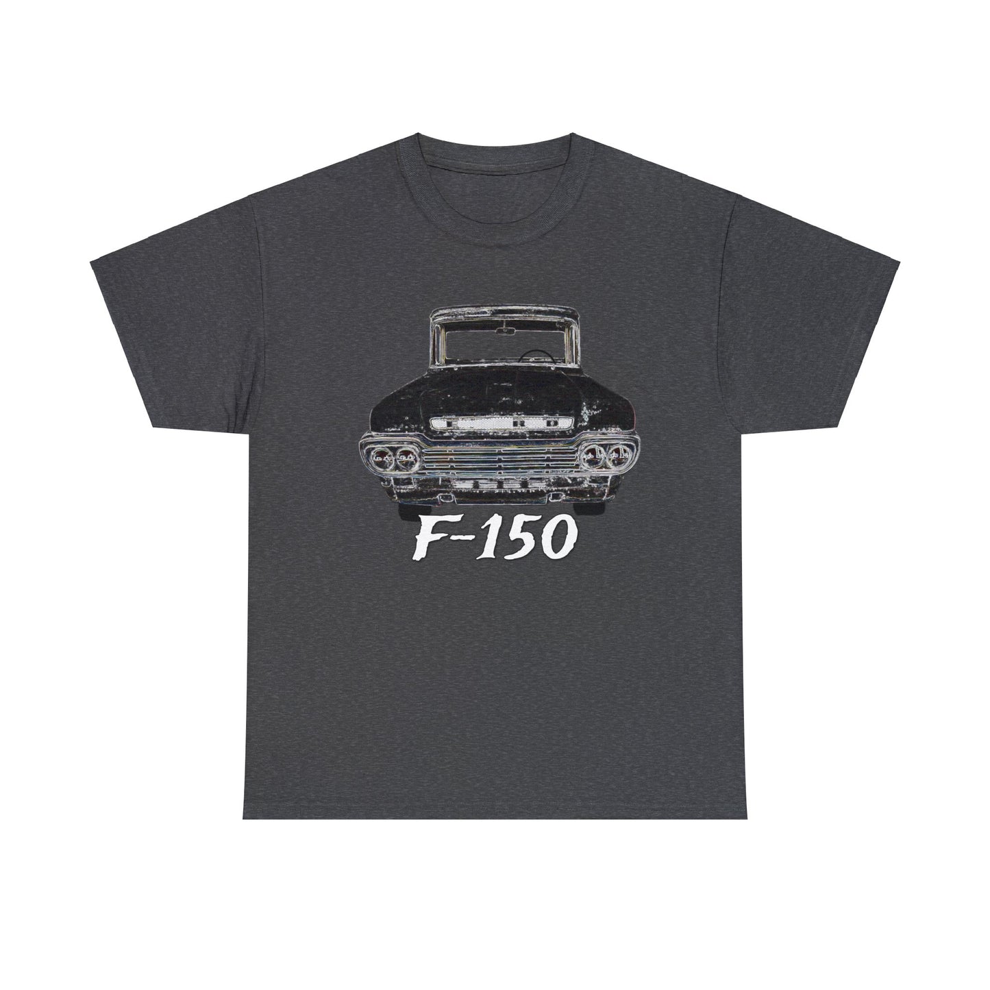 F 150 Truck, Vintage Pickup Truck, Retro Country Pick Up Truck Heavy Cotton Tee