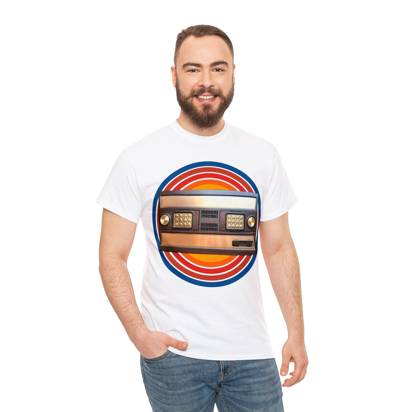 Vintage 1980's Video Game Console, Retro Home Video Game Heavy Cotton Tee