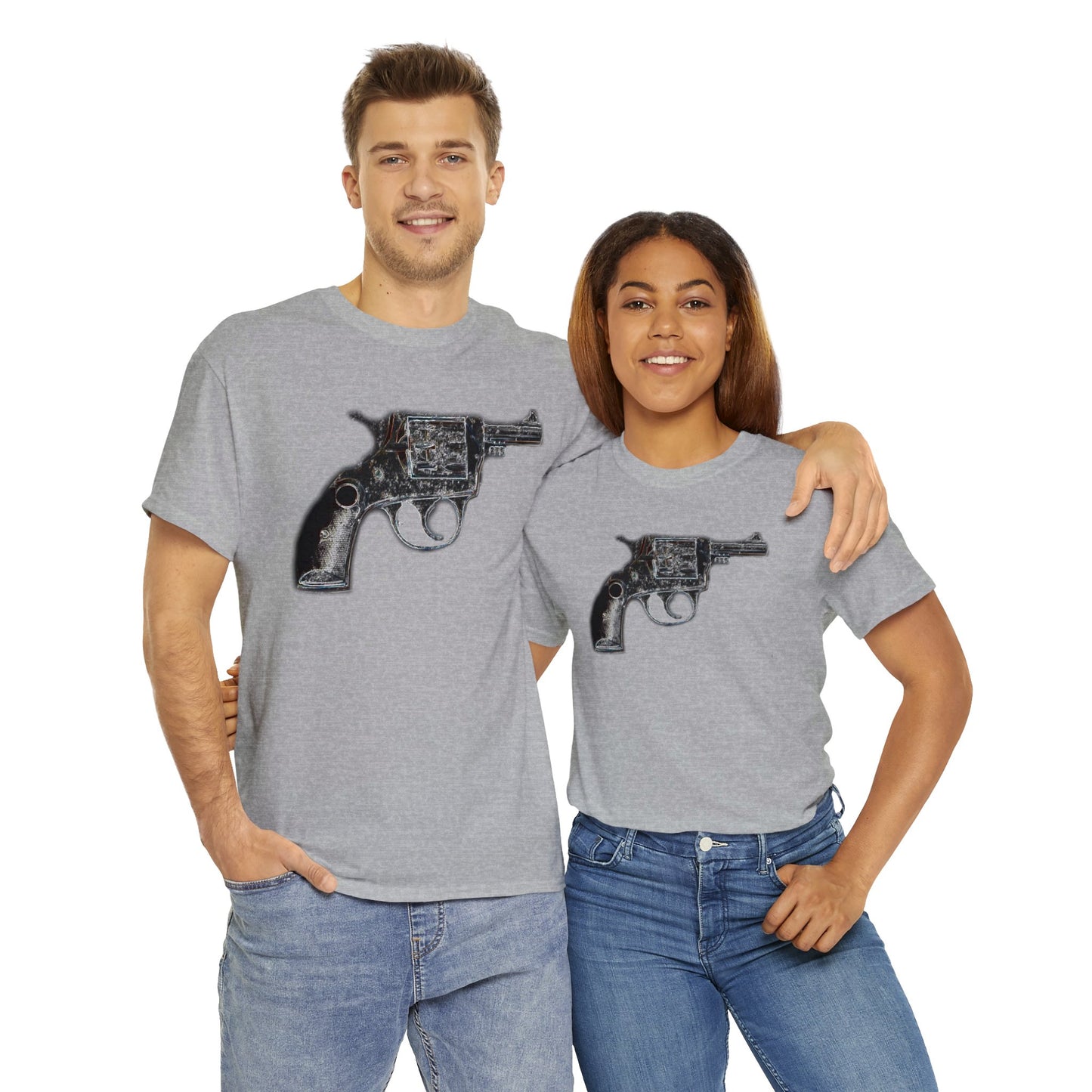 Vintage Pistol Revolver 22 Caliber Heavy Cotton Tee