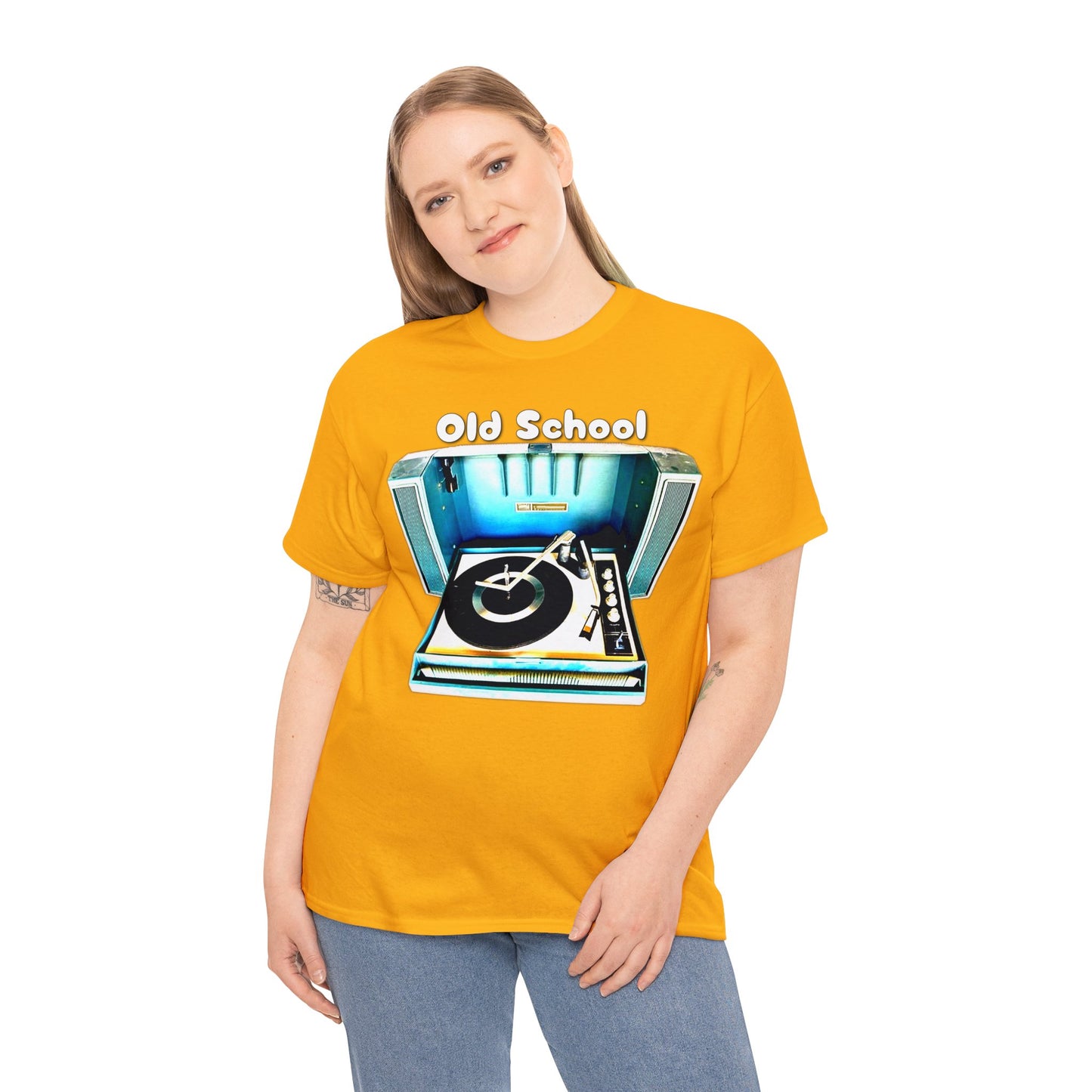 Vintage Record Player, Old School Stereo, Wildcat Portable Record Player Heavy Cotton Tee