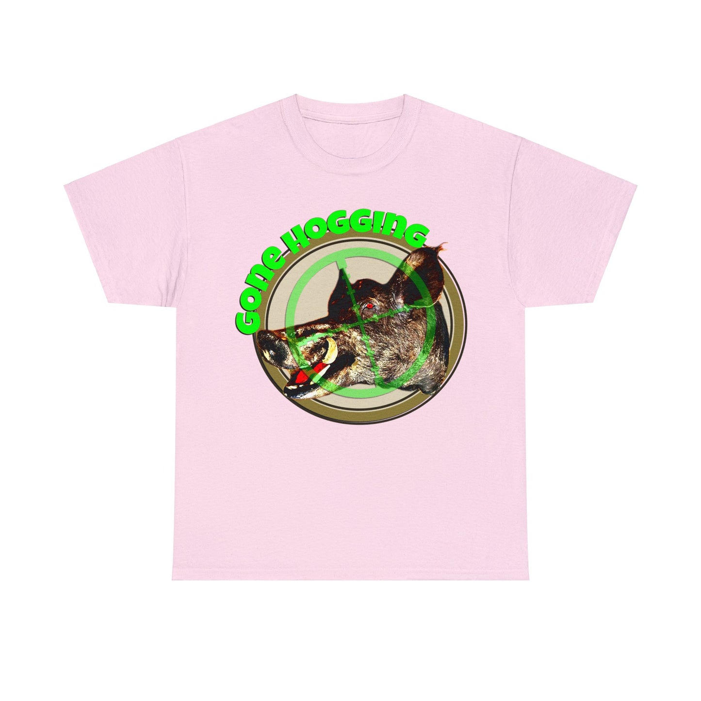Wild Hog Hunter, Wild Hog, Hog Wild, Hog Boar Hunting Heavy Cotton Tee