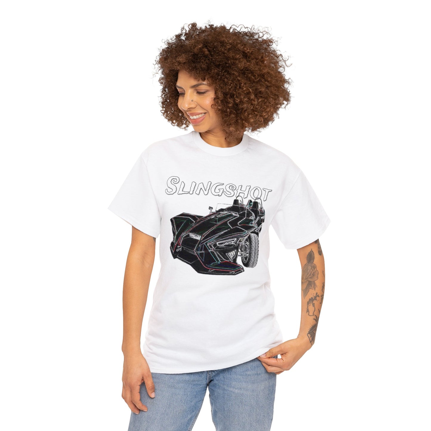 Sling Shot Three Wheel Car, Slingshot Convertible Heavy Cotton Tee
