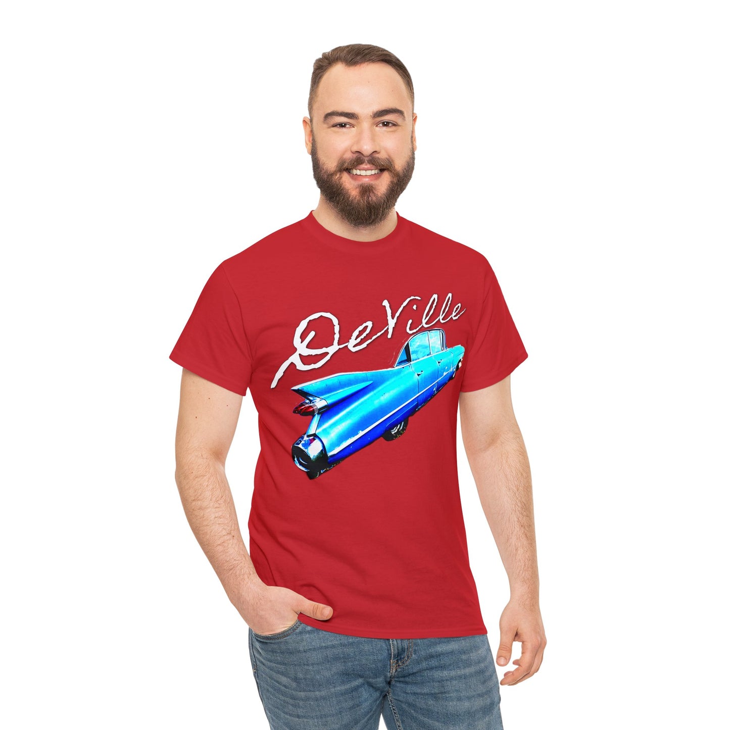 Deville Car, Antique American Car, Retro American Car, Caddy Heavy Cotton Tee