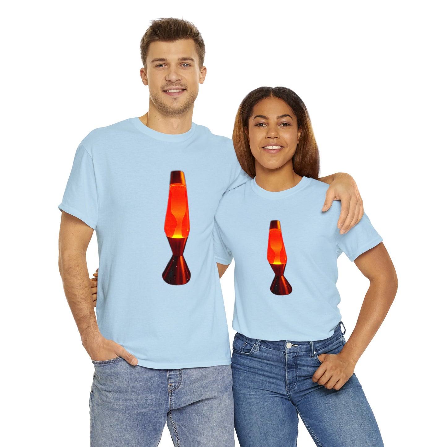 Orange Lava Lamp, Retro Lava Lamp, 1970s lighting Heavy Cotton Tee