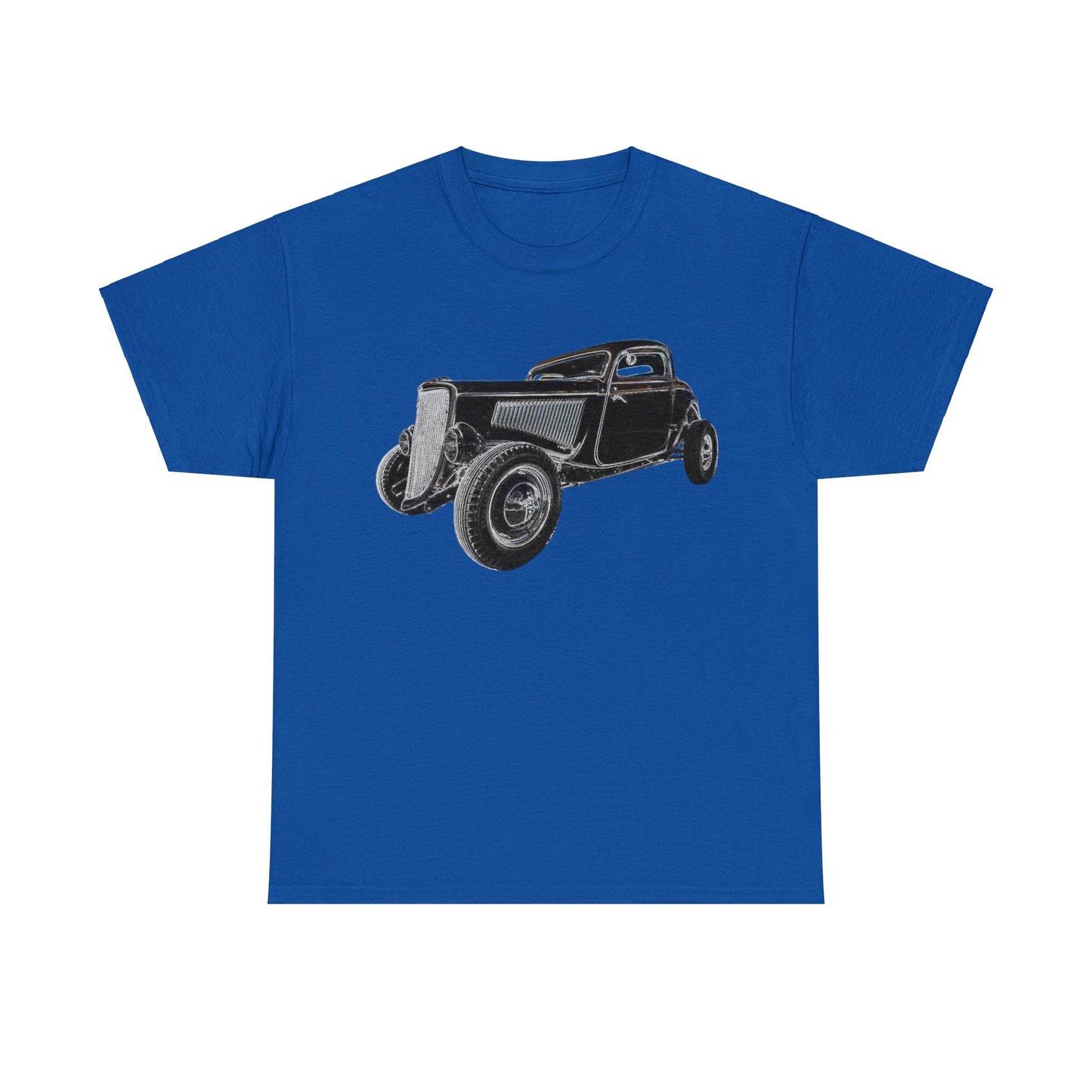 Hot Rod, Retro Rat Rod Car, Antique Automobile, Vintage Car, Rockabilly Heavy Cotton Tee