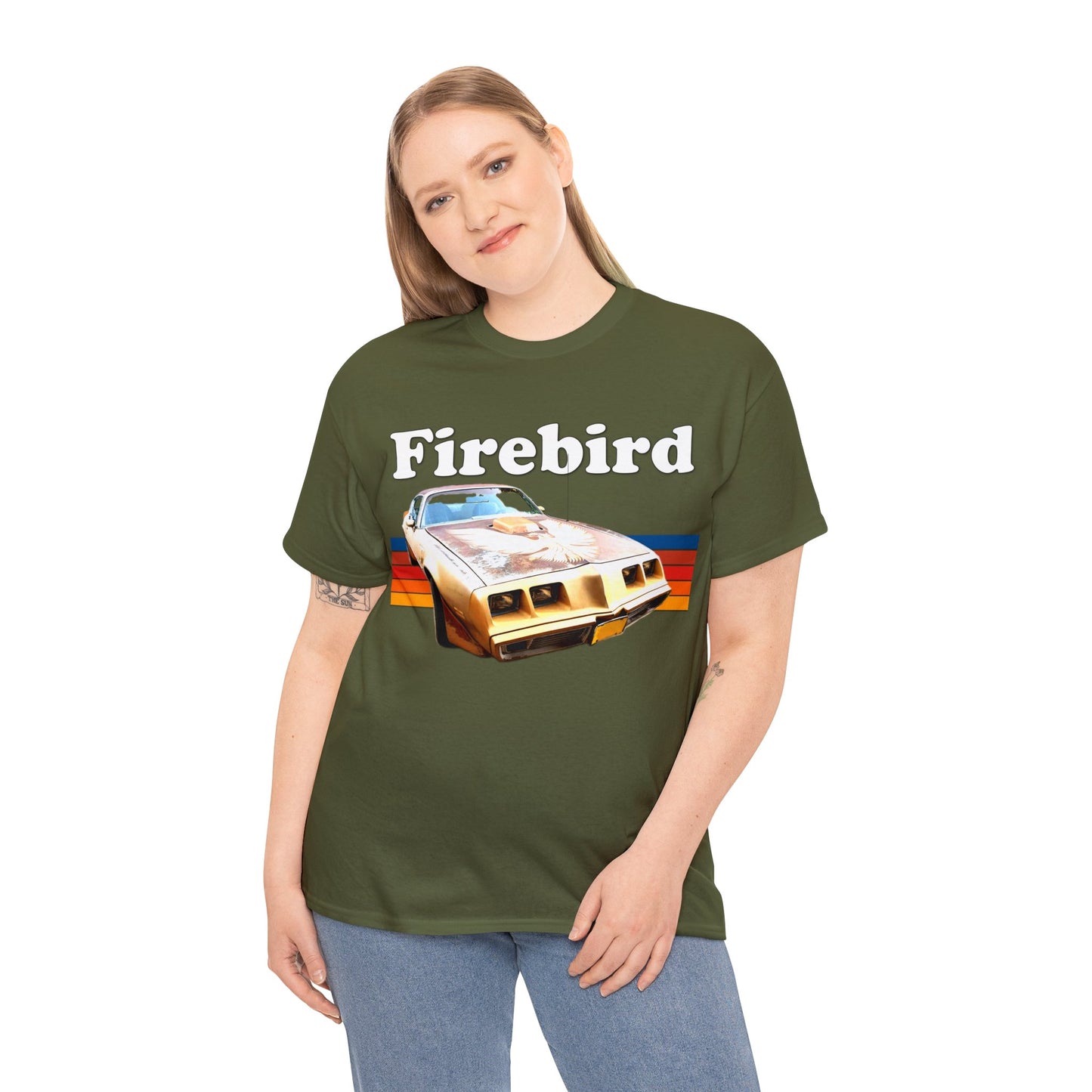 Vintage Firebird Car, Trans Am Car, Retro 1970s Car, Antique Fire Bird Heavy Cotton Tee