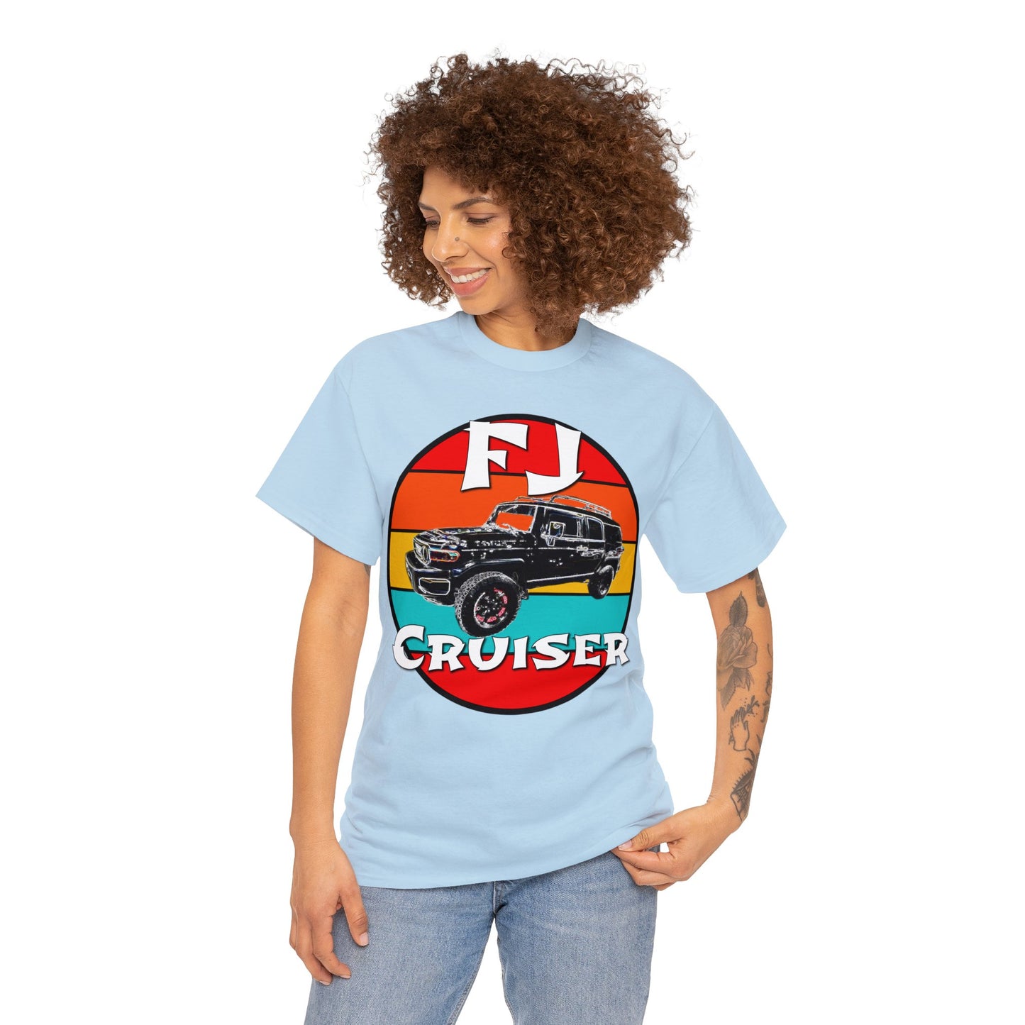 FJ Cruiser 4x4 Off Road Truck Vintage Retro Heavy Cotton Tee