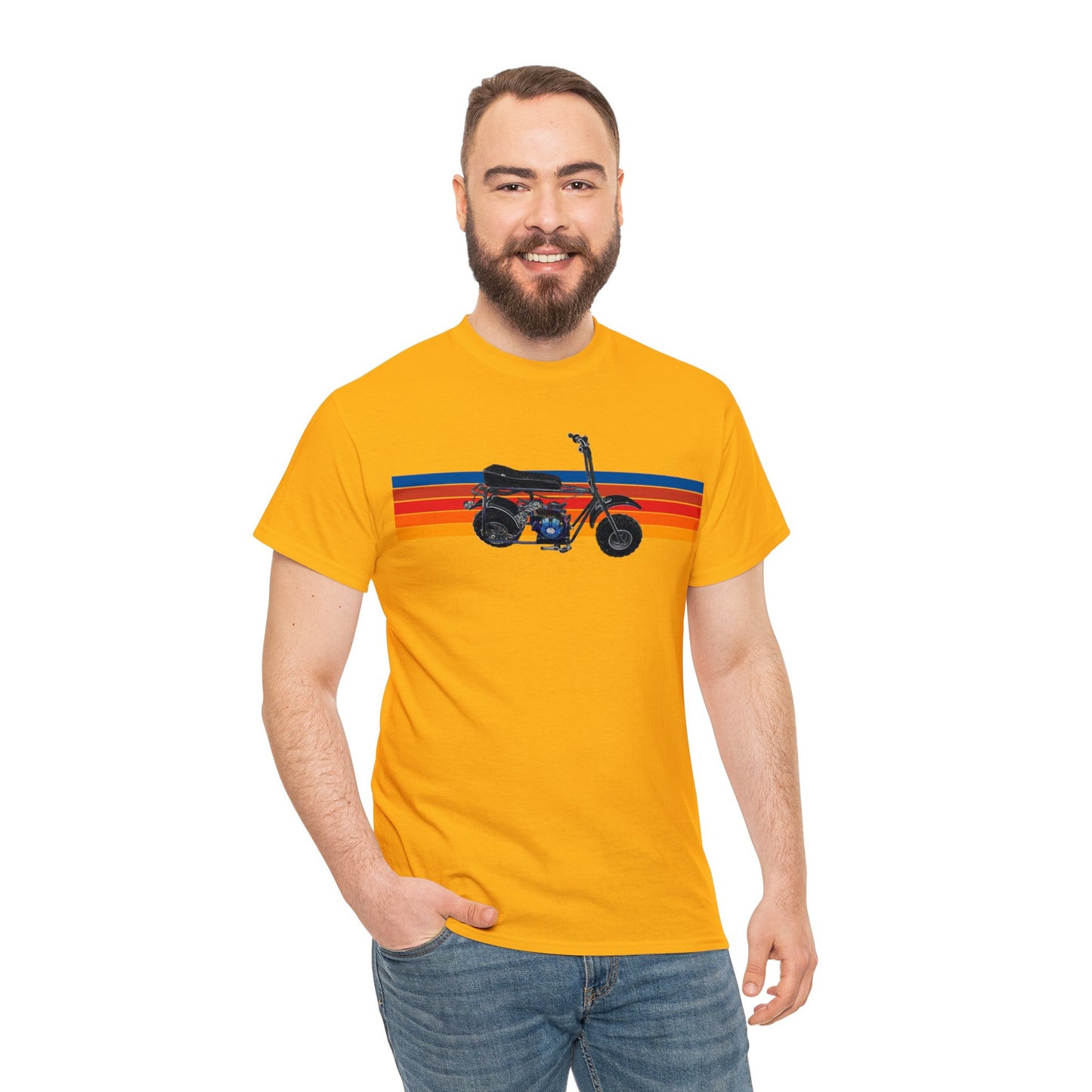 Vintage Mini Bike, Moped, Mini Motorcycle, Scooter Heavy Cotton Tee