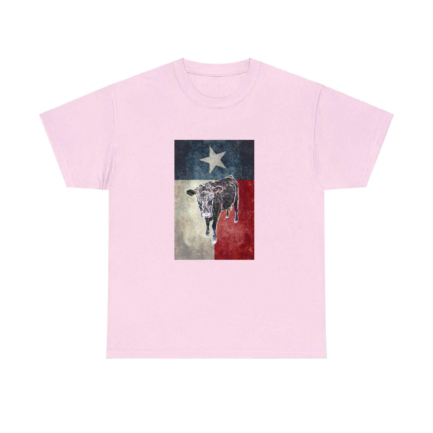 Vintage Retro Cow on the Farm Heavy Cotton Tee
