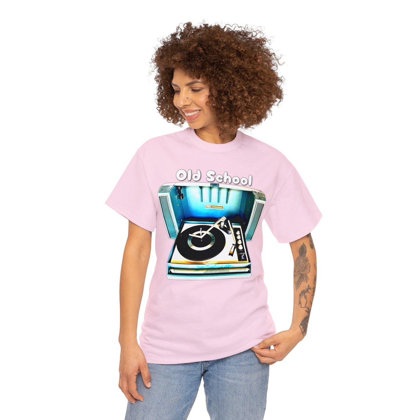 Vintage Record Player, Old School Stereo, Wildcat Portable Record Player Heavy Cotton Tee