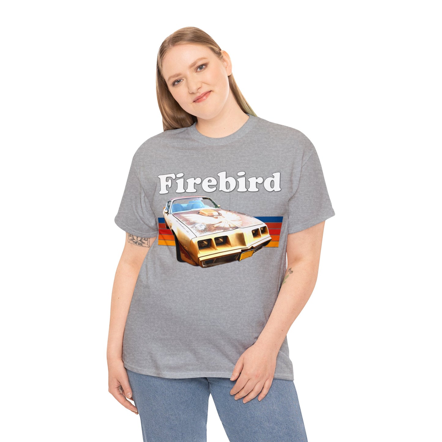 Vintage Firebird Car, Trans Am Car, Retro 1970s Car, Antique Fire Bird Heavy Cotton Tee