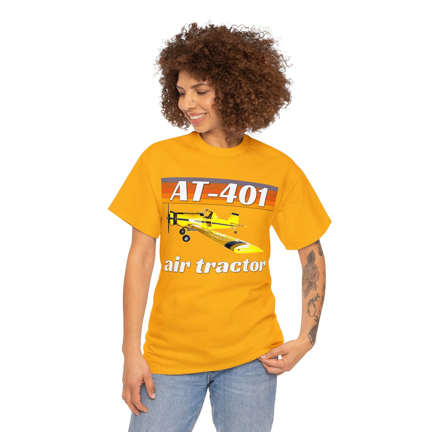 AT 401 Crop Duster Plane, Air Tractor Airplane, Farming Airplane Heavy Cotton Tee