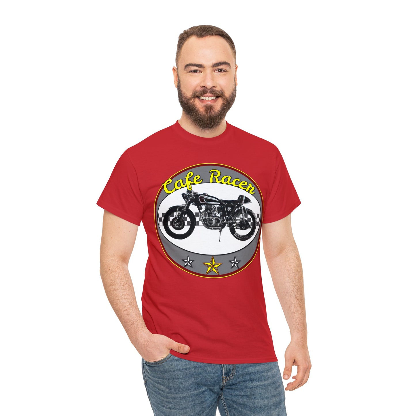 Cafe Racer Motorcycle, Street Bike, Street Motorcycle Heavy Cotton Tee