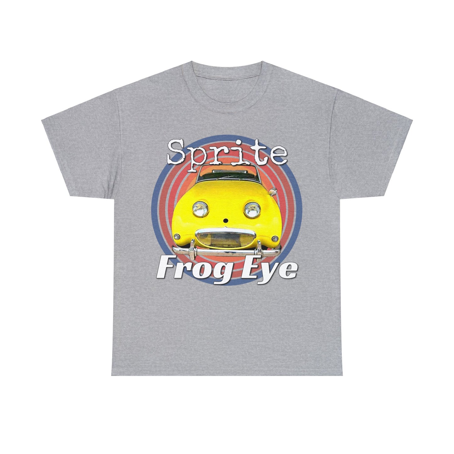 Vintage Retro Sprite Frog Eye Convertible Car Heavy Cotton Tee