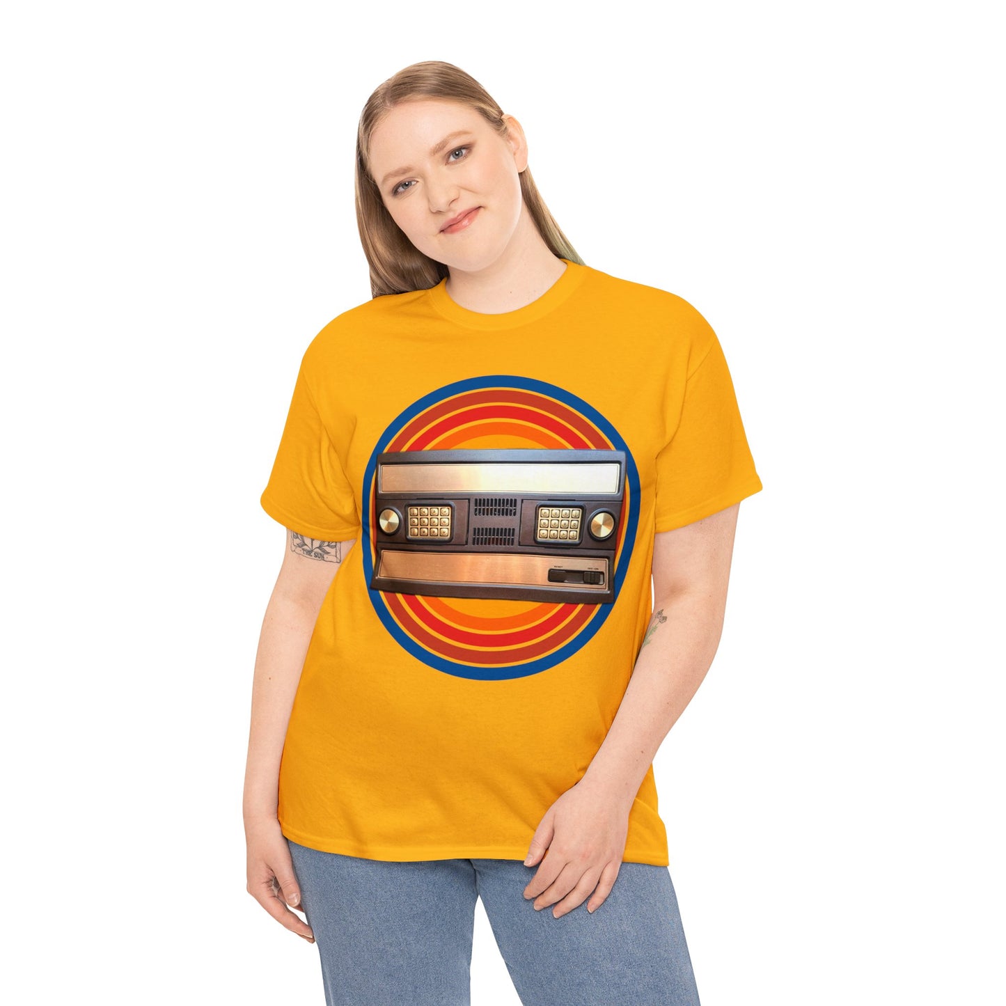 Vintage 1980's Video Game Console, Retro Home Video Game Heavy Cotton Tee