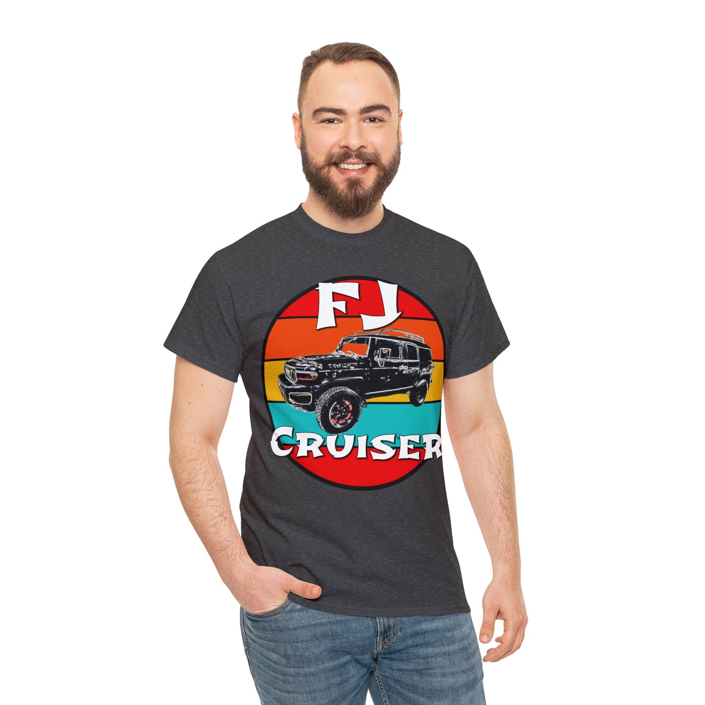 FJ Cruiser 4x4 Off Road Truck Vintage Retro Heavy Cotton Tee
