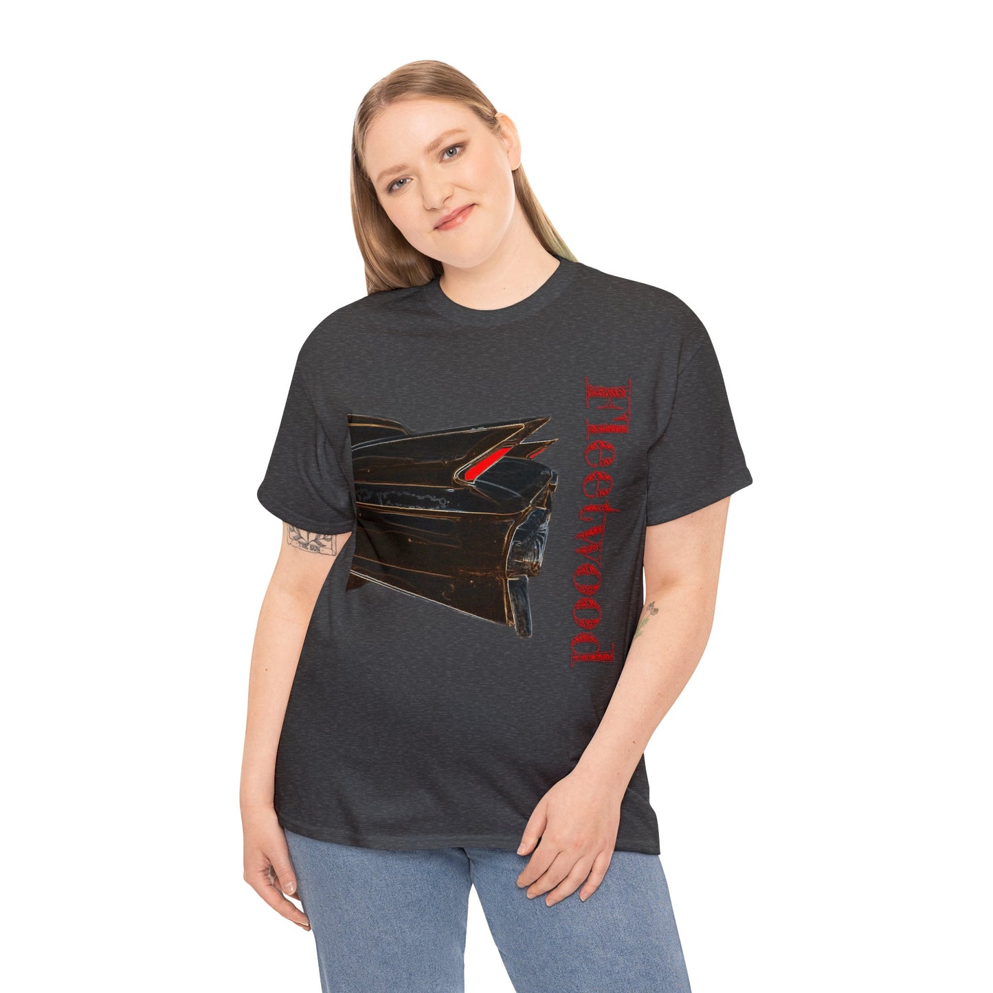 Caddy Fleetwood 1961 Vintage Tail Fins, Vintage American Car Heavy Cotton Tee