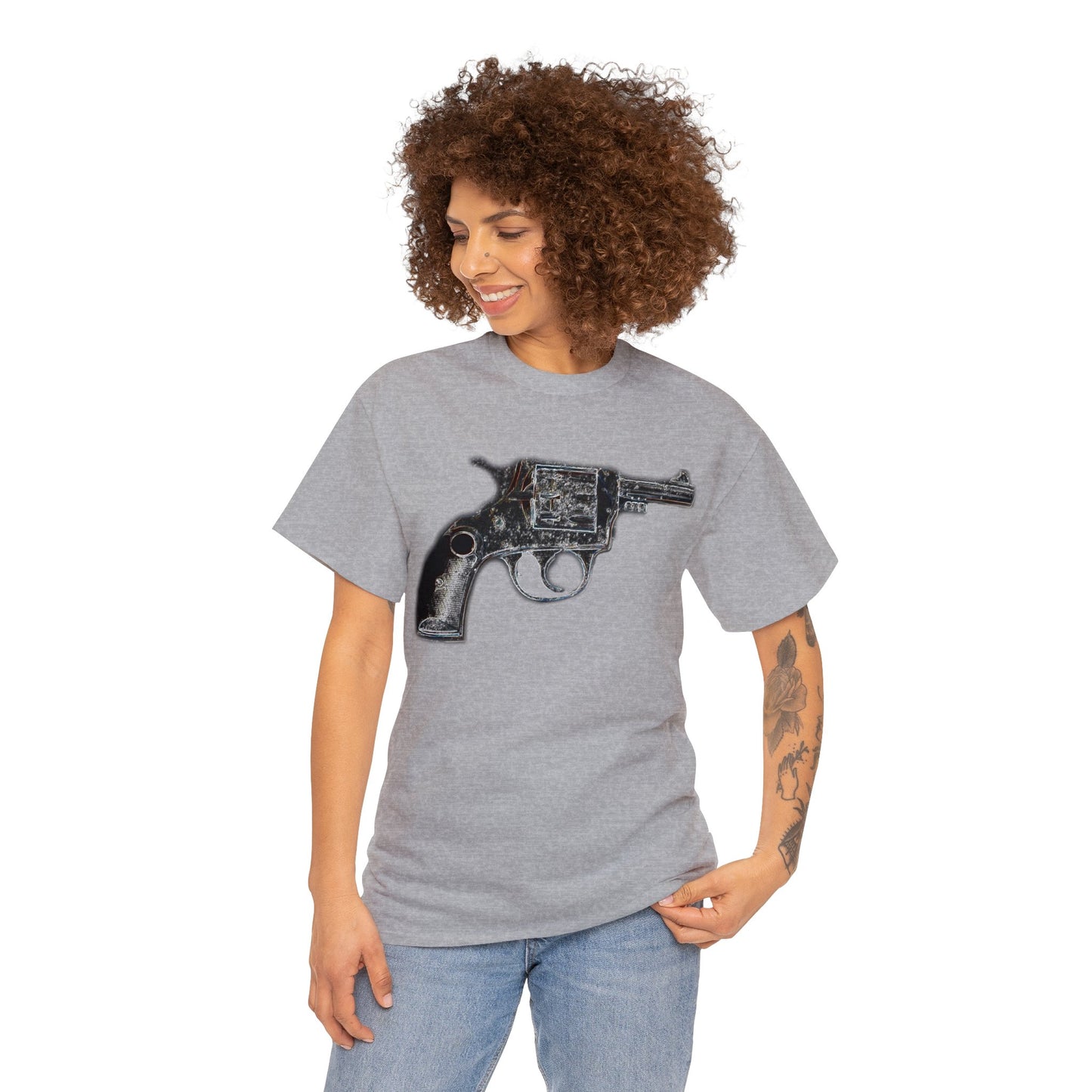 Vintage Pistol Revolver 22 Caliber Heavy Cotton Tee