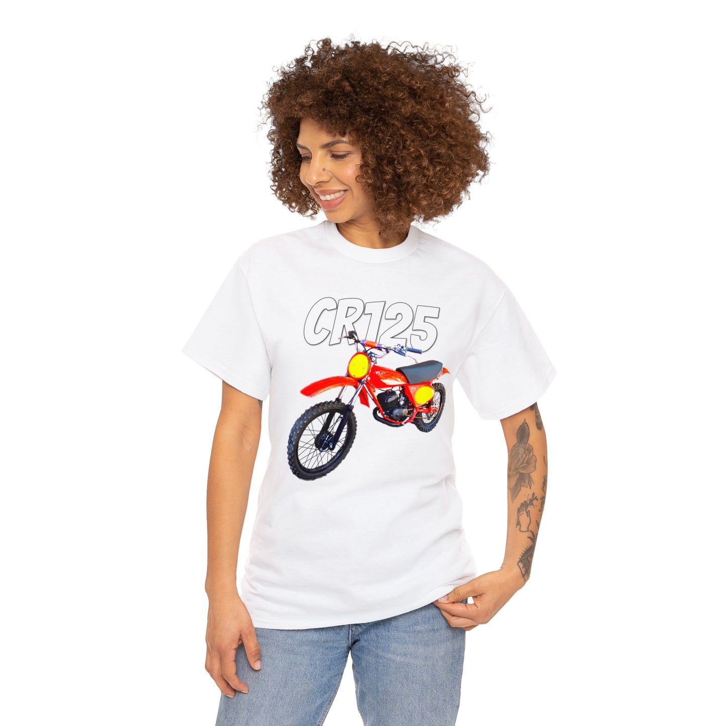 Vintage Motocross Motorcycle CR125, 1970's Moto Cross Bike Heavy Cotton Tee